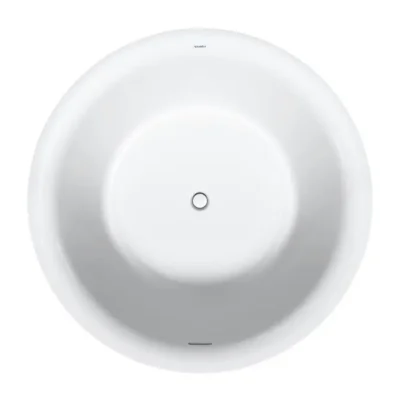 Duravit White Tulip - Brīvi stāvoša vanna, diametrs 140 cm, ClickClack, balta 700470000000000