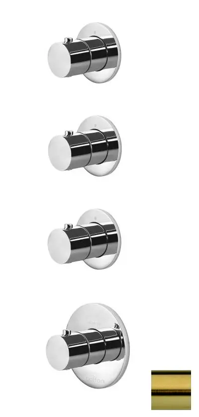 Paffoni Modular Box - termostatiskais maisītājs - zemapmetuma, 3 patērētājiem, zeltains birstēts MDE019HGSP