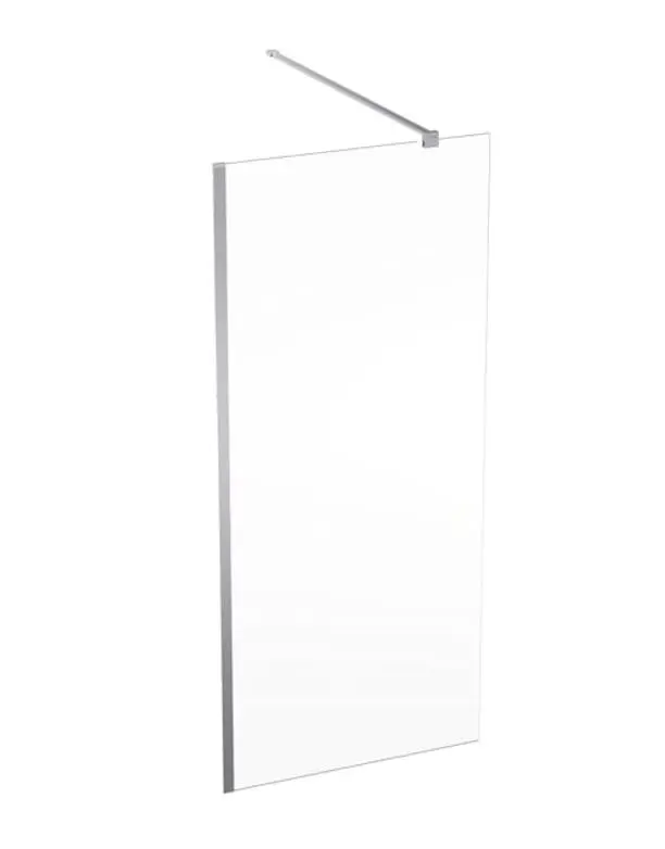 Geberit GEO - dušas siena Walk-In, 90x200 cm, sudrabs/caurspīdīgs stikls 560.129.00.2