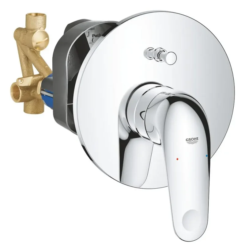 Grohe Swift - zemapmetuma maisītājs, 2 patērētājiem, ar iebūvēšanas korpusu, hroms 24336001