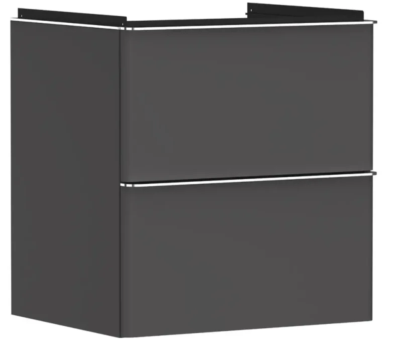 Hansgrohe Xelu Q - izlietnes skapītis, 63x58x50 cm, 2 atvilktnes, matēti pelēks/hroms 54024000
