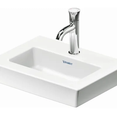 Duravit White Tulip - roku mazgājamā izlietne 45x34 cm, 1 jaucējkrāna caurums, WonderGliss, balta 07374500411