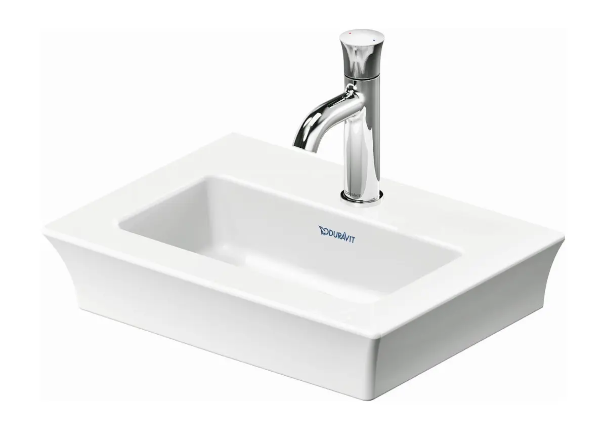 Duravit White Tulip - roku mazgājamā izlietne 45x34 cm, 1 jaucējkrāna caurums, WonderGliss, balta 07374500411