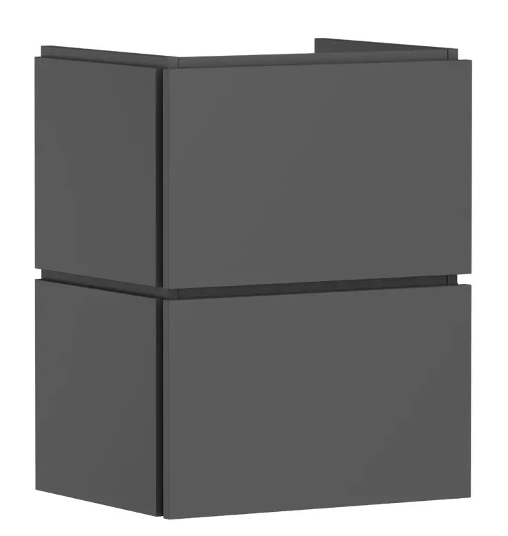 Hansgrohe Xilesa E - izlietnes skapītis, 62x48x38 cm, 2 atvilktnes, matēti pelēks 54248760