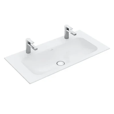 Villeroy & Boch Finion - izlietne bez pārplūdes, 100x47 cm, ar CeramicPlus, alpu balta 4164C1R1
