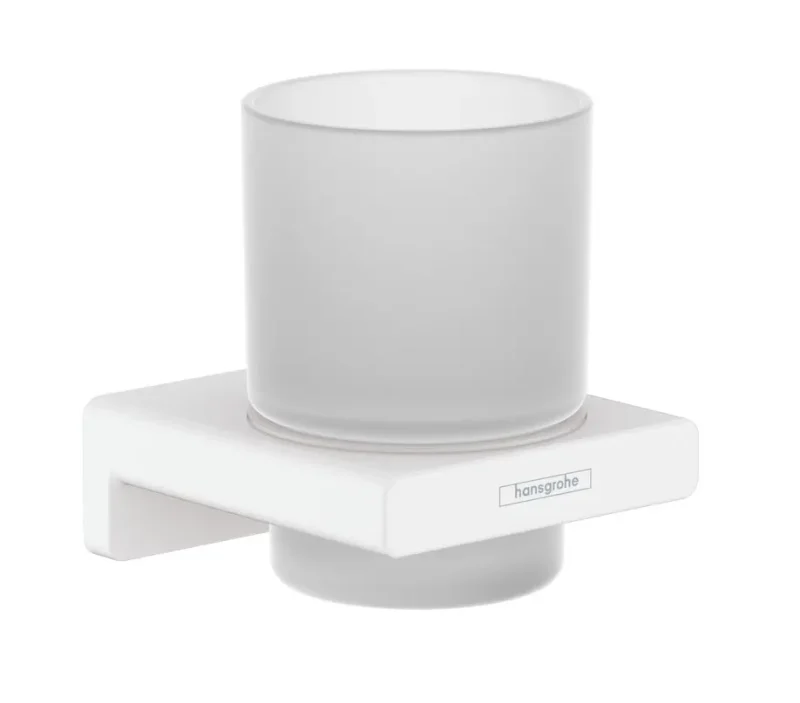Hansgrohe AddStoris - zobu birstes trauks ar turētāju, stikls matēts/balts matēts 41749700