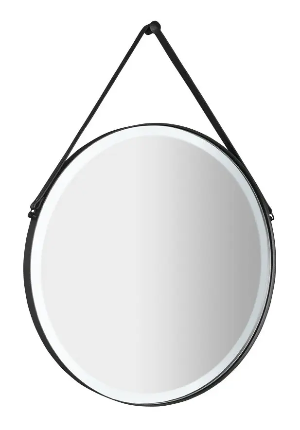 Sapho spoguļi - Mirror Orbiter ar LED apgaismojumu, diametrs 60 cm, melns matēts ORL060