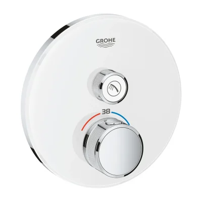 Grohe Grohtherm SmartControl - termostatisks dušas maisītājs - zemapmetuma ar 1 noslēgvārstu, Moon White 29150LS0