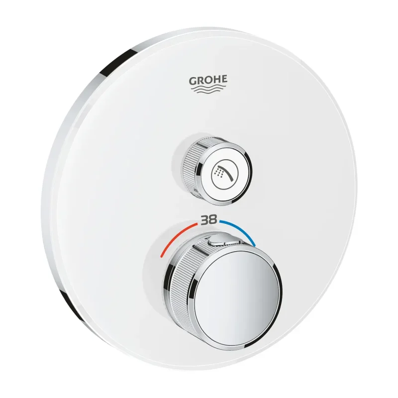 Grohe Grohtherm SmartControl - termostatisks dušas maisītājs - zemapmetuma ar 1 noslēgvārstu, Moon White 29150LS0