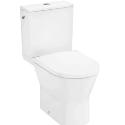 Hansgrohe EluPura Original S - WC komplekts ar SoftClose sēdekli, aizmugurējais izvads, AquaChannel Flush, SmartClean, EcoSmart, ūdens pieslēgums sānos, balta 61166450