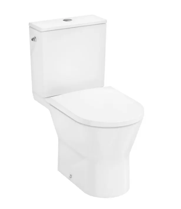 Hansgrohe EluPura Original S - WC komplekts ar SoftClose sēdekli, aizmugurējais izvads, AquaChannel Flush, SmartClean, EcoSmart, ūdens pieslēgums sānos, balta 61166450