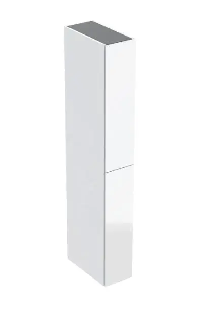 Geberit - augstais skapis 180x24x48 cm, 2 atvilktnes, stikls/balts 503.011.01.2