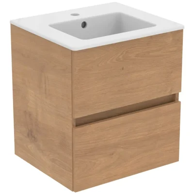 Ideal Standard Eurovit - izlietne ar skapīti, 55x50x44 cm, 2 atvilktnes, dabīgs ozols R0571Y8