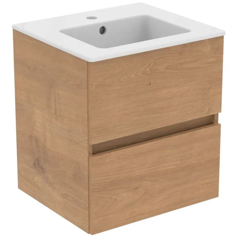 Ideal Standard Eurovit - izlietne ar skapīti, 55x50x44 cm, 2 atvilktnes, dabīgs ozols R0571Y8