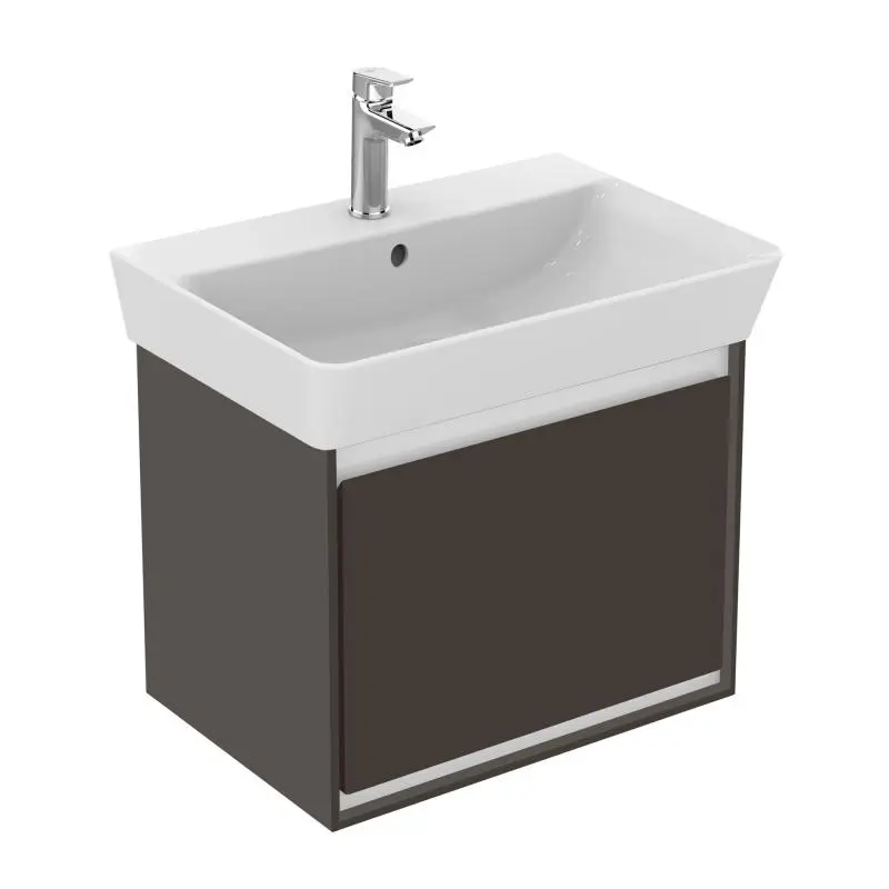 Ideal Standard Connect Air - izlietnes skapītis Cube 55 cm, 48x41x40 cm, brūns matēts/balts matēts E0844VY
