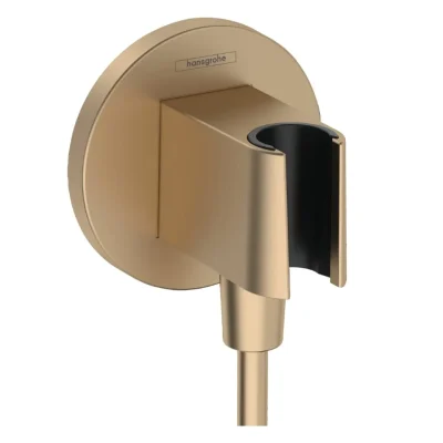 Hansgrohe Fixfit - sienas pieslēguma līkums ar dušas turētāju, birstēts bronzas tonis 26888140