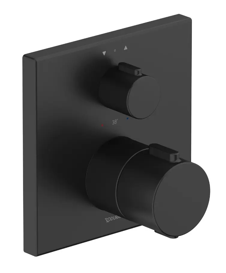 Duravit - zemapmetuma termostata maisītājs 2 patērētājiem, matēti melns TH4200013046