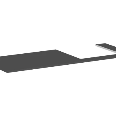Hansgrohe Xelu Q - izlietnes virsma 136x55 cm, izgriezums labajā pusē, matēti pelēka 54098910