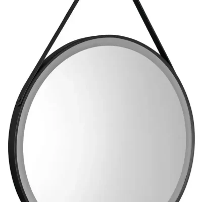 Aqualine - spogulis ar LED apgaismojumu, diametrs 60 cm, skārien sensors, matēti melns SG060