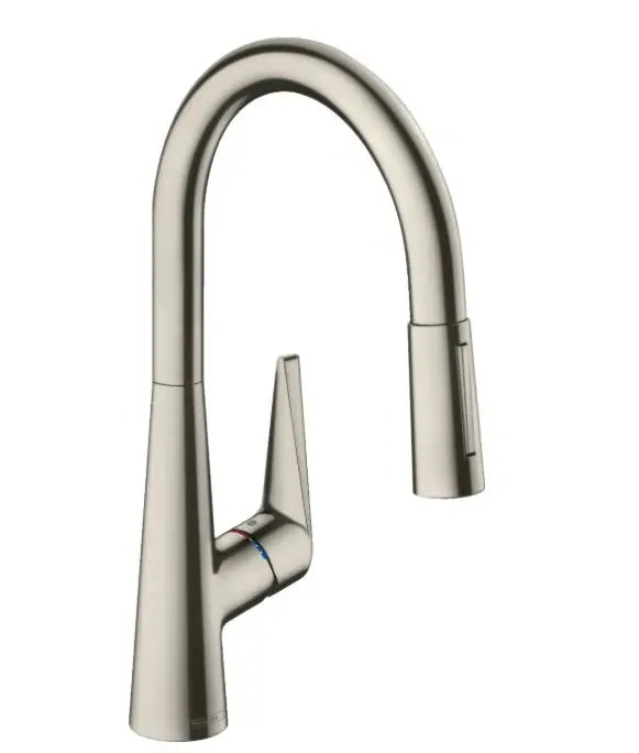 Hansgrohe Talis M51 - virtuves izlietnes maisītājs M5116-H200 ar izvelkamu trauku dušu, sBOX, nerūsējošais tērauds 73851800