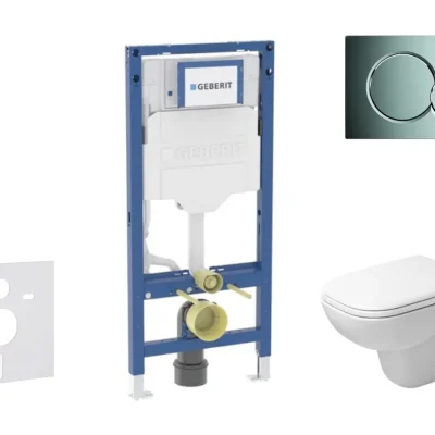 Geberit Duofix - komplekts priekšsienas elements, D-Code WC ar SoftClose sēdekli un Sigma01 vadības plati, spīdīgs hroms SANI11CP1101