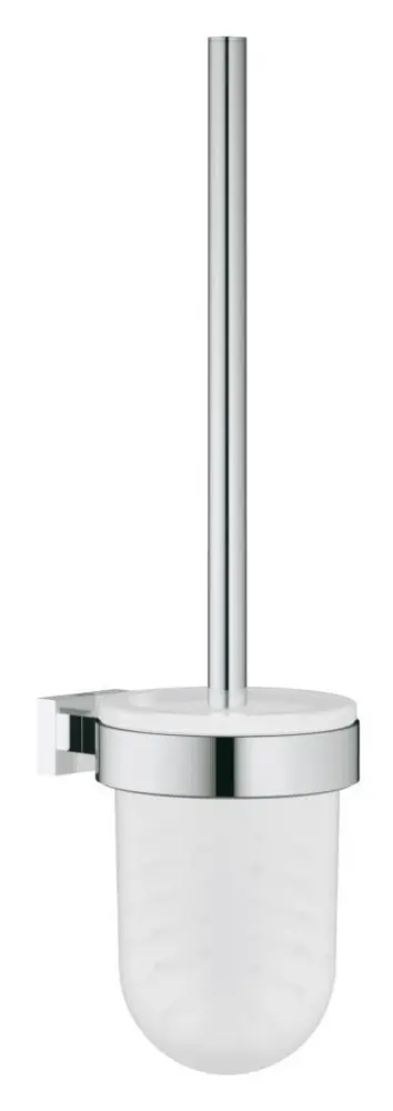 Grohe Essentials Cube - tualetes birstes komplekts, hromēts / stikls 40513001