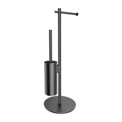 OMNIRES Modern Project - tualetes papīra un WC birstes turētājs, grafīts birstēts MP60810GR