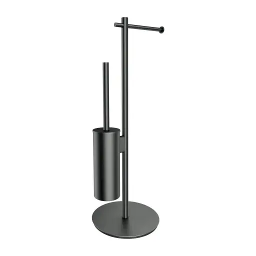 OMNIRES Modern Project - tualetes papīra un WC birstes turētājs, grafīts birstēts MP60810GR