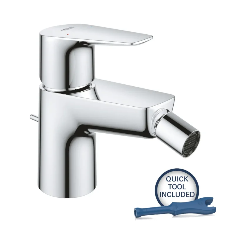 Grohe Start Edge - bideta maisītājs ar noteces komplektu, hroms 23345001