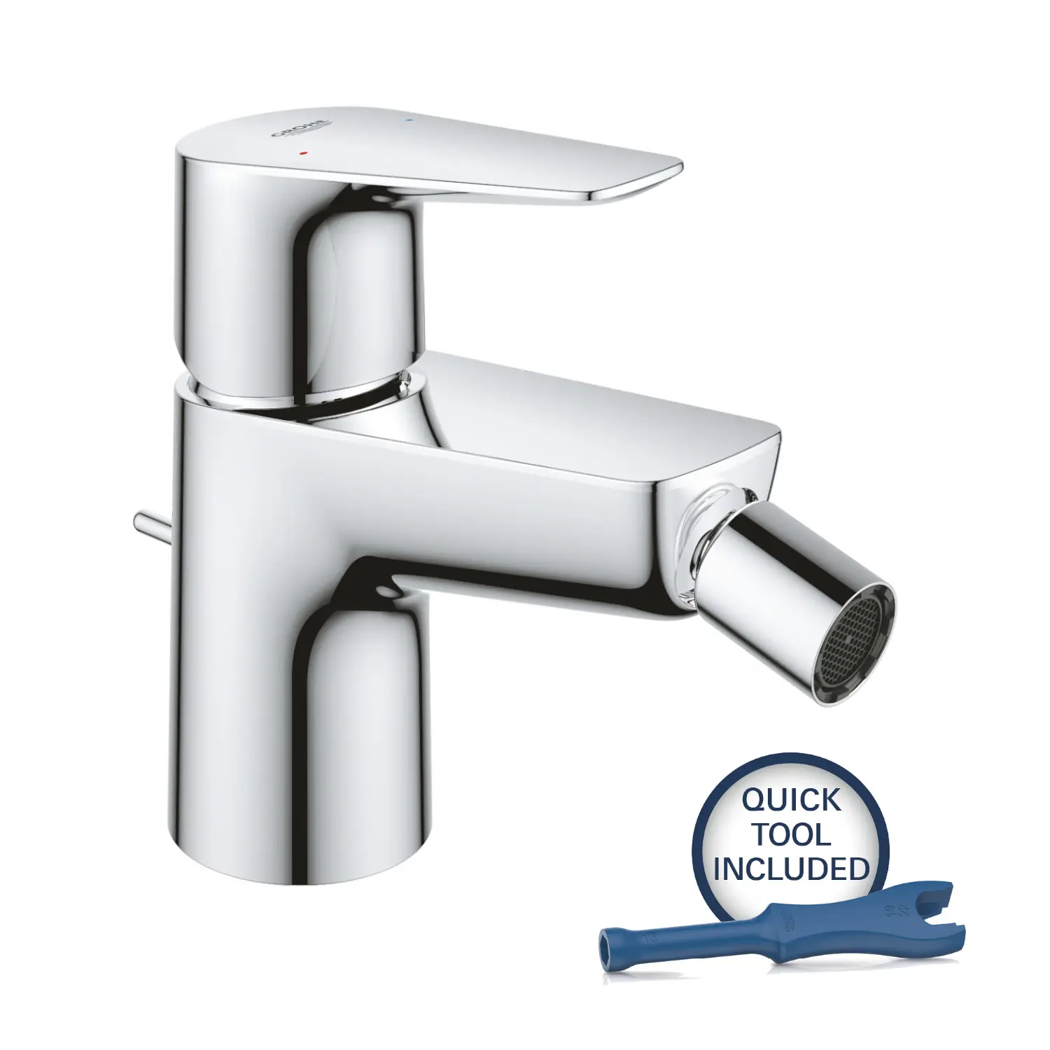 Grohe Start Edge - bideta maisītājs ar noteces komplektu, hroms 23345001