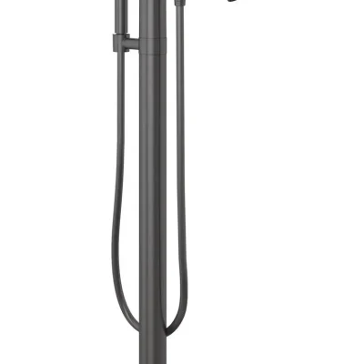 Kludi Nova Fonte - grīdas montāžas vannas maisītājs, ar piederumiem, matēts gunmetal 38590N215