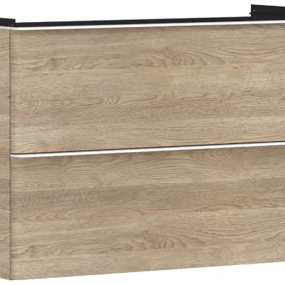 Hansgrohe Xelu Q - izlietnes skapītis, 63x98x50 cm, 2 atvilktnes, dabīgs ozols/matēti balts 54033700
