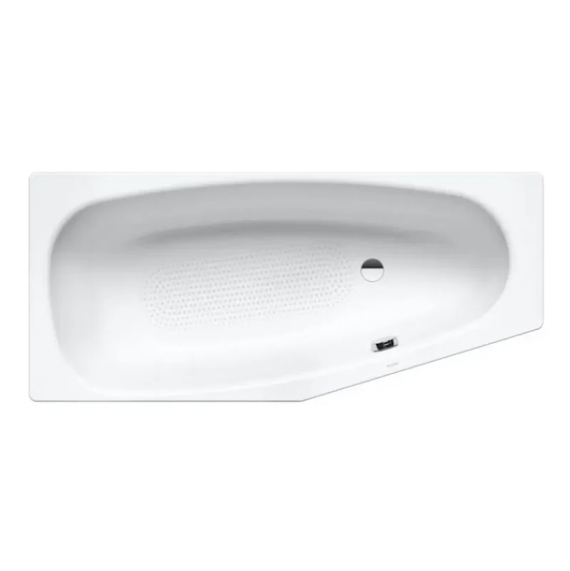Kaldewei Advantage - Asimetriska vanna Mini labā 830, 157x75/50 cm, pilnas virsmas pretslīdes pārklājums, balta 224634010001