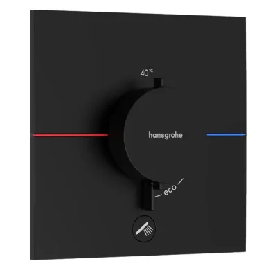 Hansgrohe ShowerSelect Comfort - zemapmetuma termostata maisītājs, matēti melns 15575670