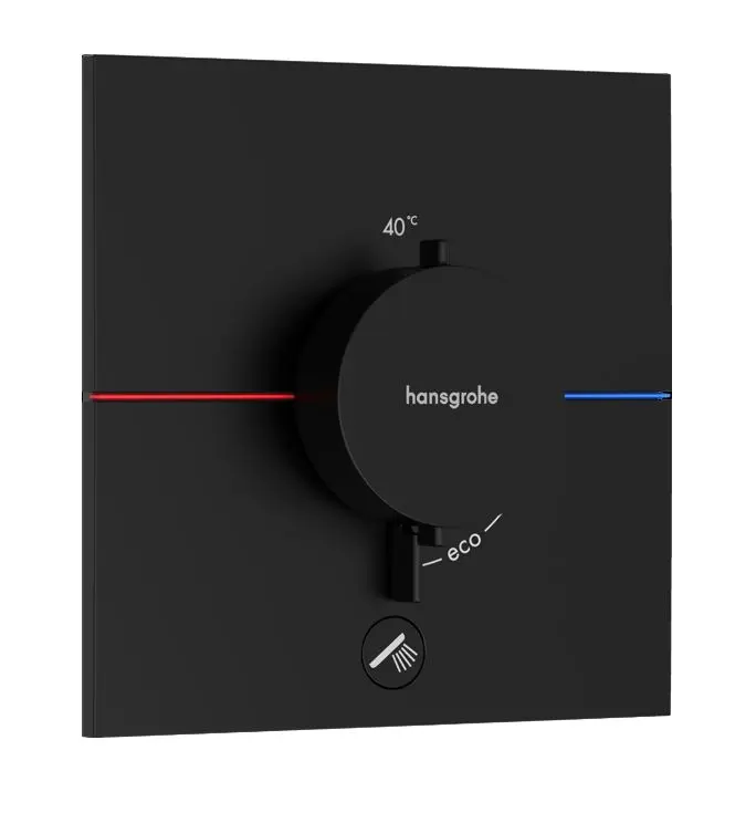 Hansgrohe ShowerSelect Comfort - zemapmetuma termostata maisītājs, matēti melns 15575670