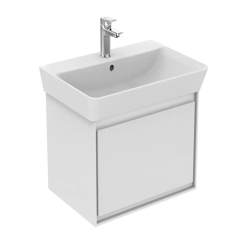 Ideal Standard Connect Air - izlietnes skapītis Cube 50 cm, balts spīdīgs/gaiši pelēks matēts E0842KN