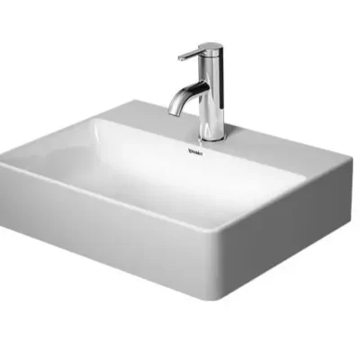 Duravit DuraSquare - mēbeļu roku mazgāšanas izlietne 45x35 cm, ar 1 jaucējkrāna caurumu, DuraCeram, Alpu balts 0732450071