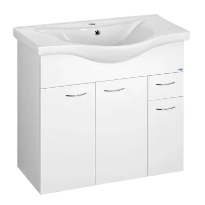 Aqualine Keramia Fresh - izlietnes skapītis 75x74x35 cm, balts 50082A