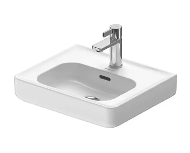 Duravit Soleil by Starck - rokas izlietne 45x38 cm, ar pārplūdi, 1 jaucējkrāna caurums, WonderGliss, balta 07444500001