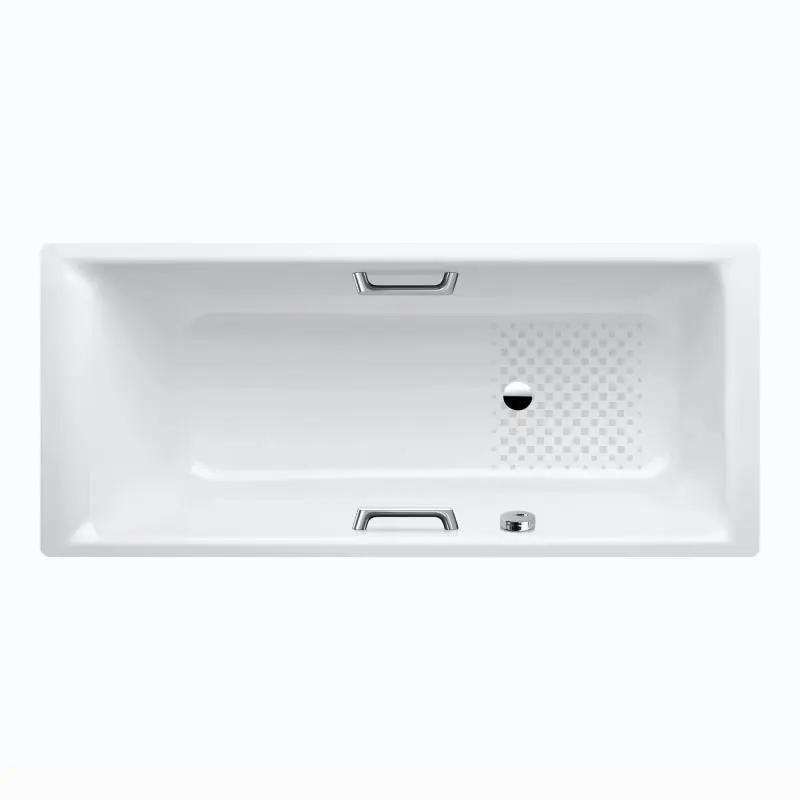 Kaldewei Ambiente - vanna Puro Star 659, 180x80 cm, rokturu caurumi, pērļu efekts, neslīdoša, balta 255930003001