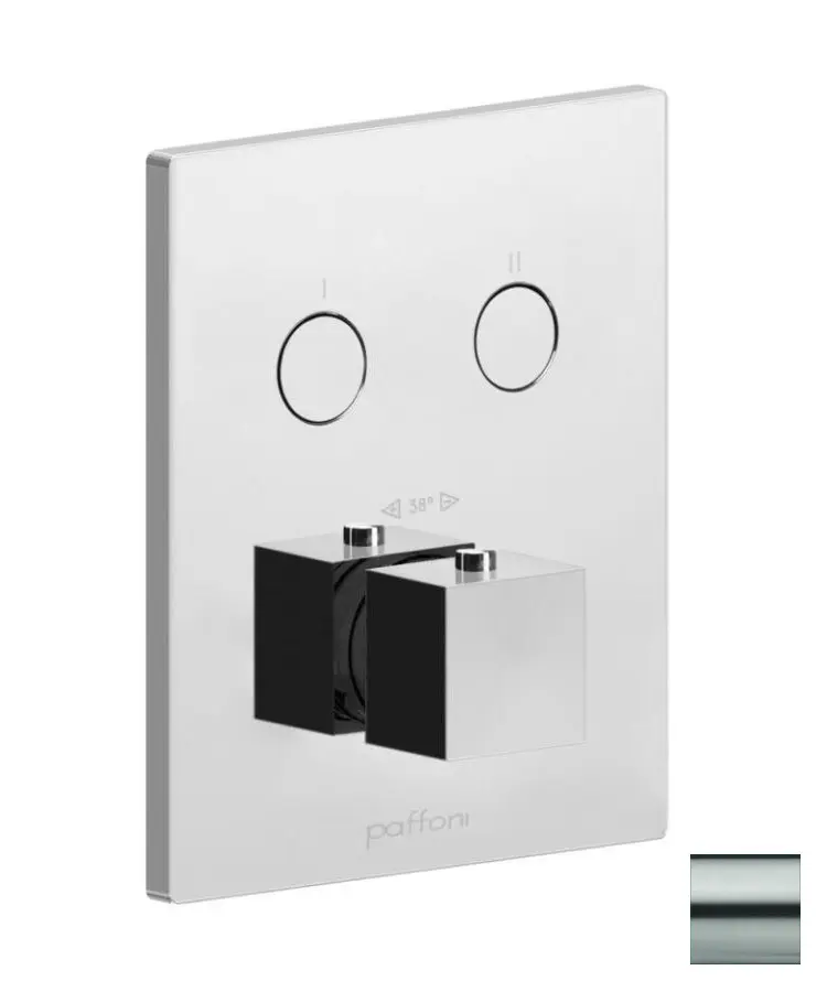 Paffoni Compact Box - zemapmetuma termostata maisītājs, 2 patērētājiem, nerūsējošais tērauds CPT518ST