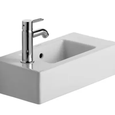 Duravit Vero - rokas izlietne 50x25 cm, 1 jaucējkrāna caurums pa kreisi, Alpu balts 0703500009