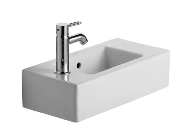 Duravit Vero - rokas izlietne 50x25 cm, 1 jaucējkrāna caurums pa kreisi, Alpu balts 0703500009