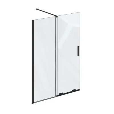 Ravak Roll - dušas starpsiena Walk-In 100x195 cm, melns/caurspīdīgs stikls X9WVA0300Z1