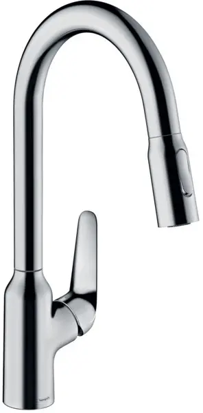 Hansgrohe Focus M42 - virtuves izlietnes maisītājs M4216-H220, ar izvelkamu trauku dušu, hromēts 71820000