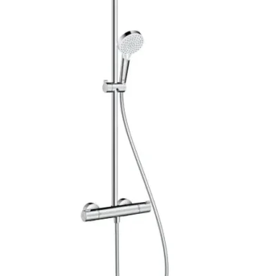 Hansgrohe Crometta - dušas kolonna E 240 Showerpipe ar termostata maisītāju, EcoSmart 9 l/min, hromēts 27281000