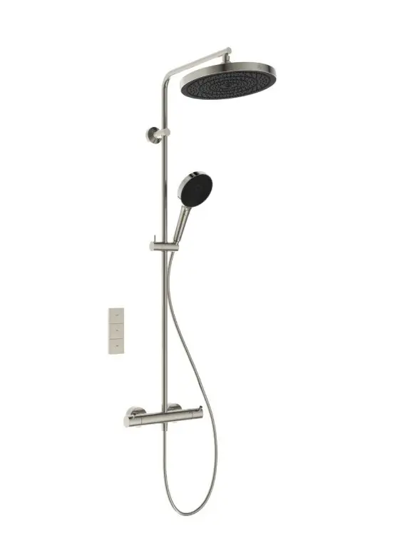 Ideal Standard Ceratherm T125+ - dušas komplekts ar termostatu, diametrs 30 cm, 3 strūklas, Silver Storm A7689GN