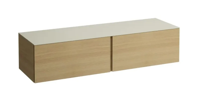 Laufen Il Bagno Alessi - izlietnes skapītis, 160x50x37 cm, 2 atvilktnes, gaišs ozols H4313300972501