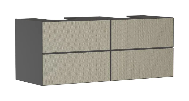 Hansgrohe Xevolos E - izlietnes apakšskapītis 137x56x55 cm, 4 atvilktnes, matēti pelēks/bronza 54198390