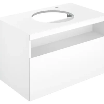 Keuco Stageline - izlietnes apakšskapis, 80x55x49 cm, ar izvelkamu nodalījumu izlietnei un maisītājam labajā pusē, balts 32865300000